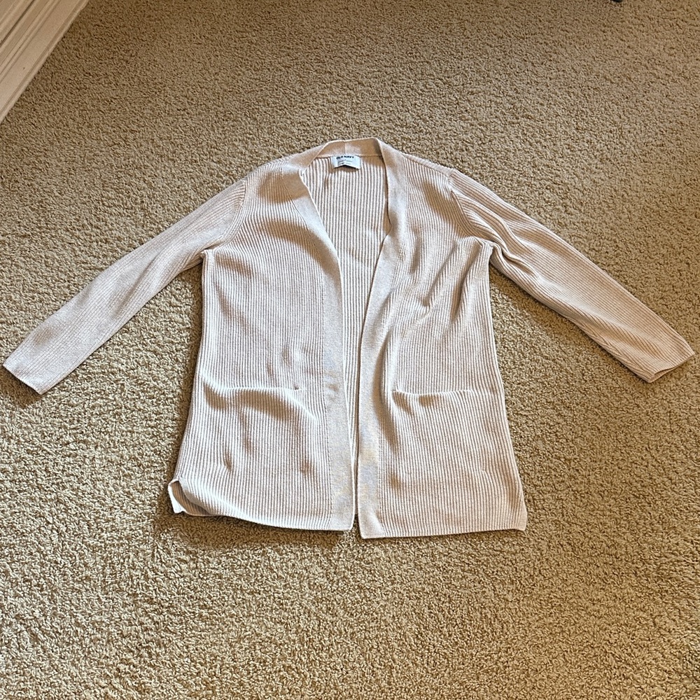 Old Navy Women's Beige Open-Front Cardigan